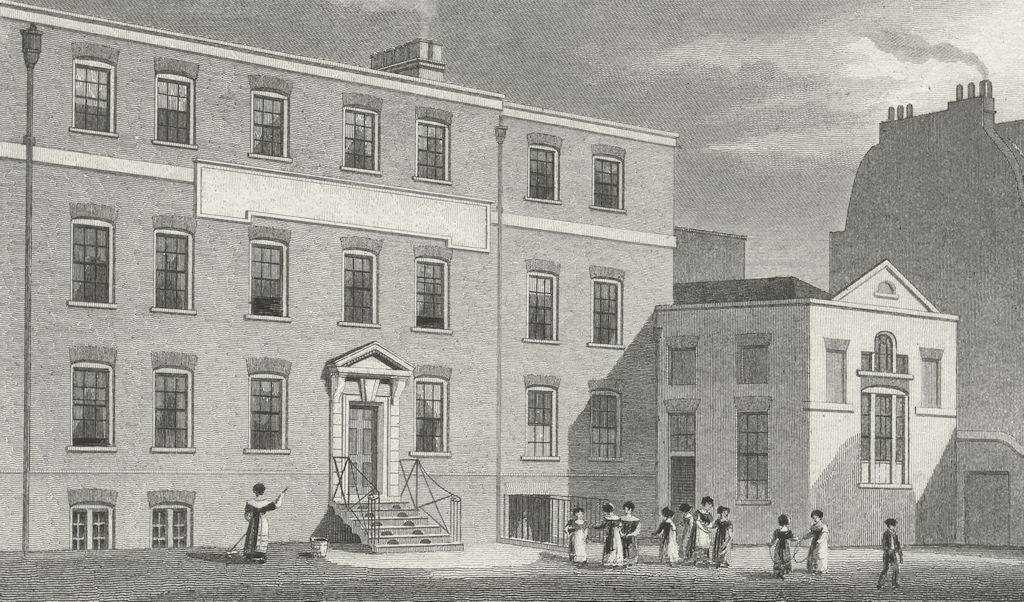 LONDON. Licensed Victuallers School, Kennington 1828 old antique print picture